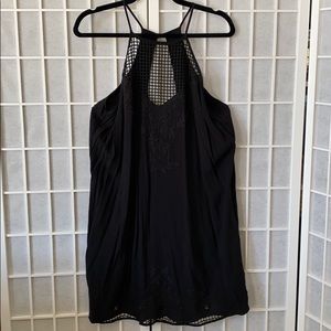 Black cage top dress